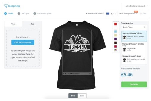 how much money can you make selling t shirts